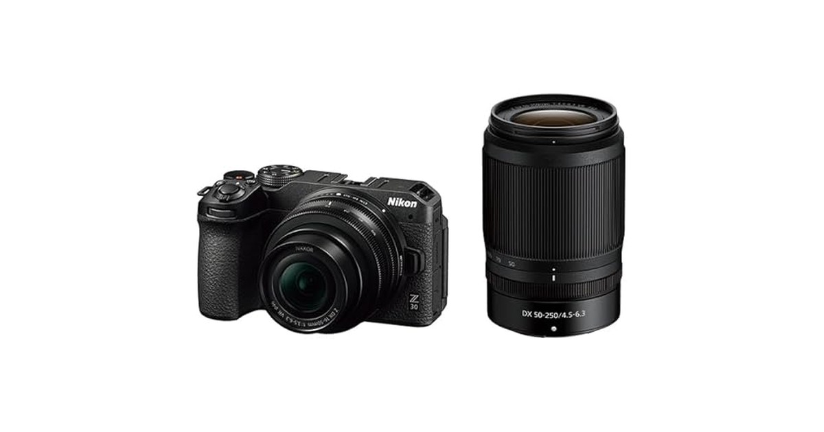 Nikon ニコン ミラーレス一眼 Z30 ダブルズームキット Zマウント APS-C 動画 Vlog 手振れ補正ブラック の商品画像