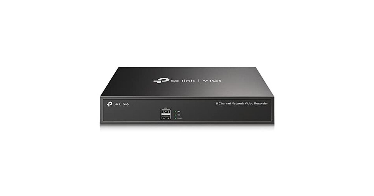 TP-Link VIGI 8チャンネル ネットワーク ビデオ レコーダー スマートフォン アプリ 対応 監視システム H.265+ 80Mbps ONVIF 準拠 メーカー保証３年 NVR1008H 黒 の商品画像