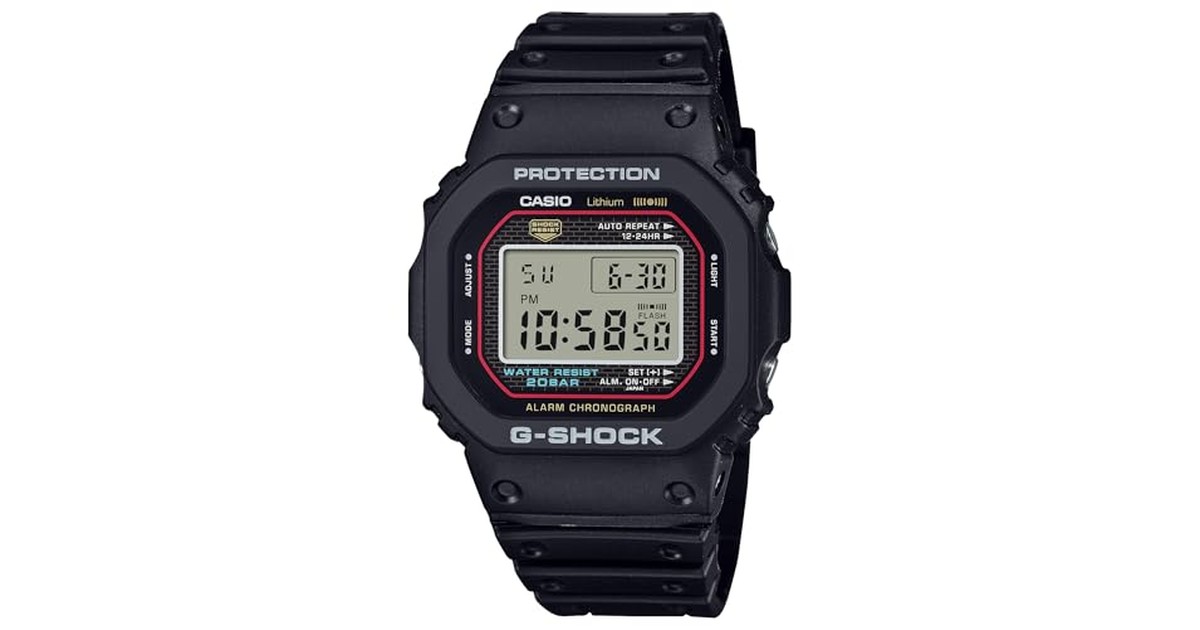 [カシオ] 腕時計 ジーショック 【国内正規品】初代G-SHOCK復刻モデル バイオマスプラスチック採用 DW-5000R-1AJF メンズ ブラック の商品画像