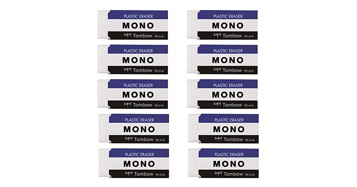 トンボ鉛筆 消しゴム MONO モノPE01 10個 JCA-061 の商品画像