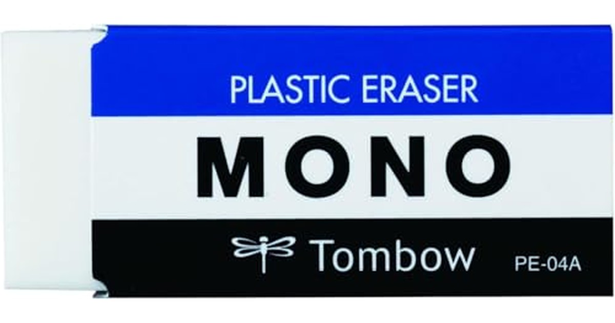 MONO消しゴム スタンダード PE-04A ‎(5×2.3×1.1cm) | 綺麗に消える ロングセラー品 グッドデザイン賞 グリーン購入法基準 事務用品 筆記具 m o n o オリジナルロゴ入りパッケージH の商品画像