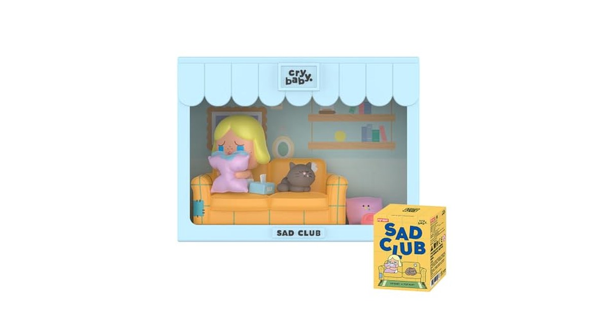 POPMART CRYBABY Sad Club シリーズ シーンセット【1ピース】 ポップマート ガチャガチャ ブラインド ボックス フィギュア プラモデル プレミアム おもちゃ PVC ソフビ オリジナル キャラクター 誕生日 プレゼント の商品画像