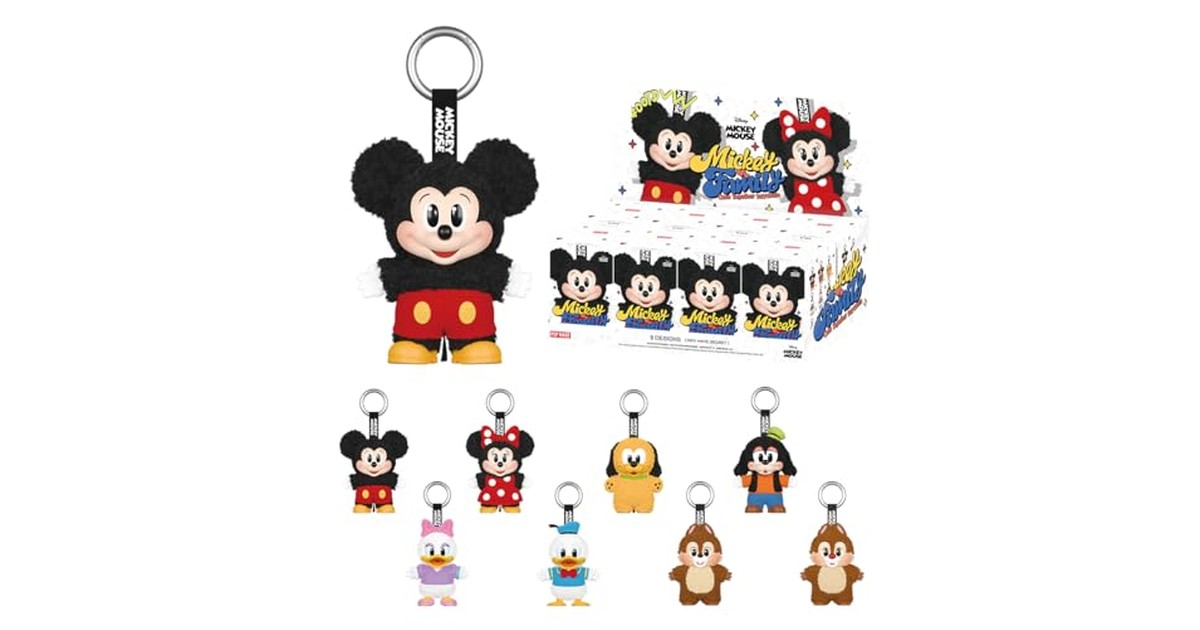 POP MART DISNEY ミッキーファミリー キュート トゥギャザー ぬいぐるみキーチェーン シリーズ【アソートボックス8ピース】 ポップマート ガチャガチャ ブラインド ボックス フィギュア プラモデル プレミアム おもちゃ PVC ソフビ オリジナル キャラクター 誕生日 プレゼント の商品画像