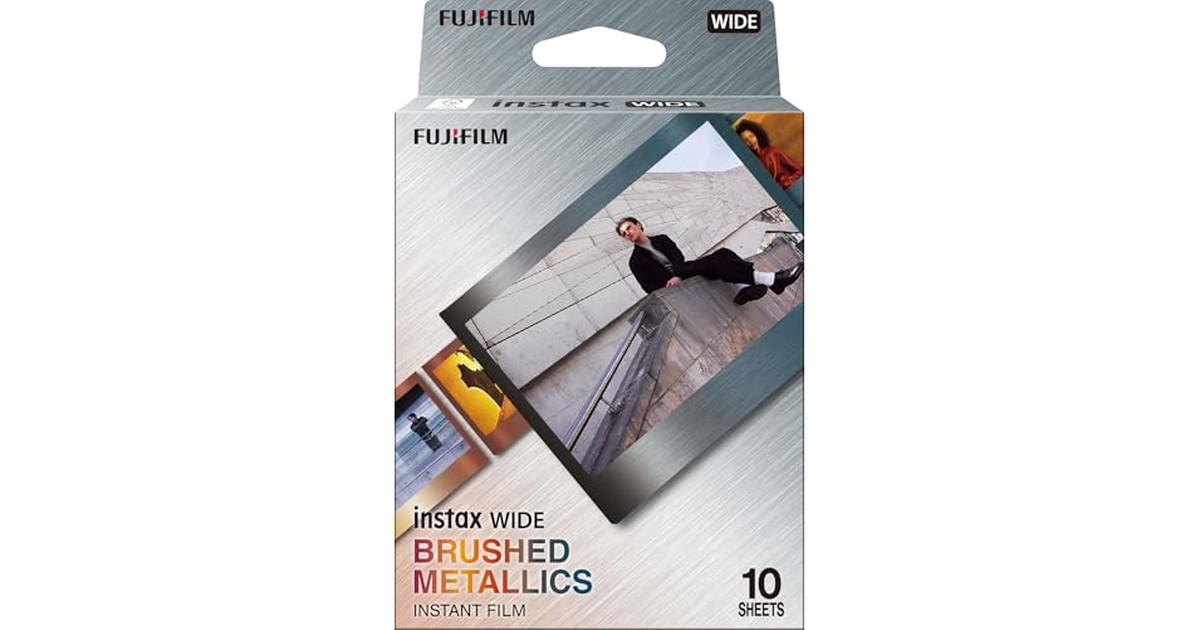富士フイルム(FUJIFILM) インスタントカメラ チェキワイド用フィルム 10枚入 メタルフレーム INSTAX WIDE B-METAL WW 1 の商品画像