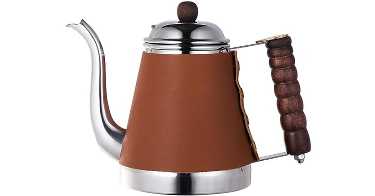 カリタ Kalita コーヒーポット ステンレス 1000ml ウェーブポット レザー ドリップポット ドリップケトル コーヒー ケトル やかん 喫茶店 カフェ キャンプ アウトドア #52074 の商品画像