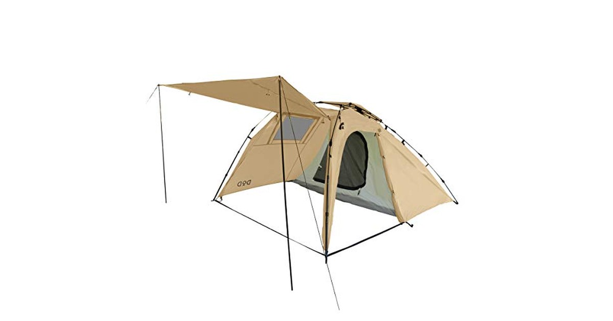 DOD(ディーオーディー) ライダーズバイクインテント 【ツーリング仕様】 ワンタッチ 大きな前室 1-2人用 T2-466-TN ベージュ の商品画像
