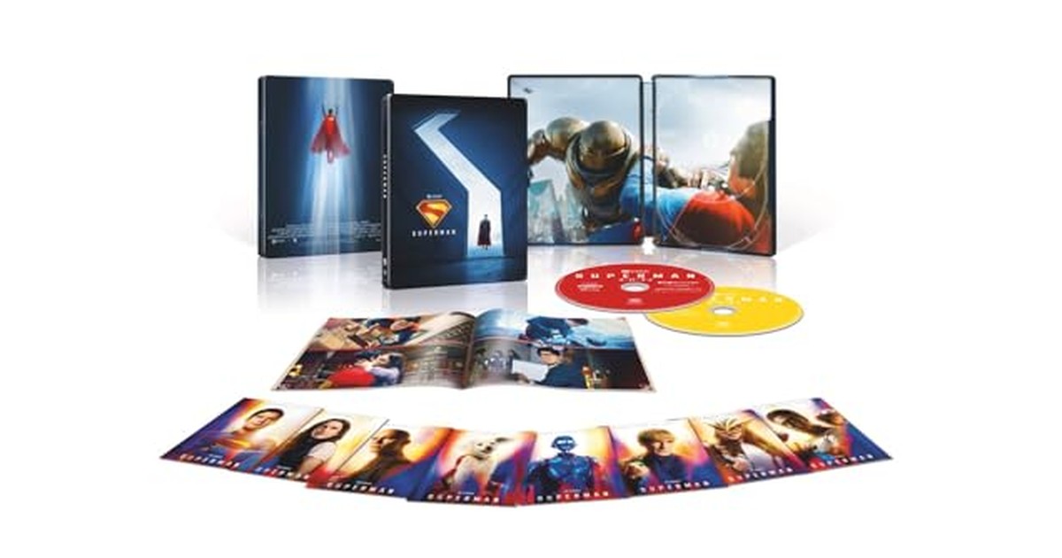 【Amazon.co.jp限定】スーパーマン　スチールブック仕様　４Ｋ ＵＨＤ ＋ ブルーレイ セット（ペーパープレミアム付）(A3ビジュアルシート3枚セット付) [Blu-ray] の商品画像