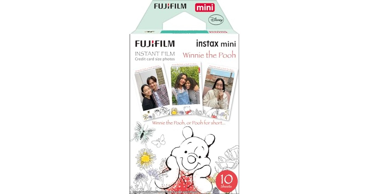 富士フイルム(FUJIFILM) インスタントカメラ チェキ用フィルム 10枚入 絵柄 (くまのプーさん) INSTAX MINI POOH WW 1 の商品画像