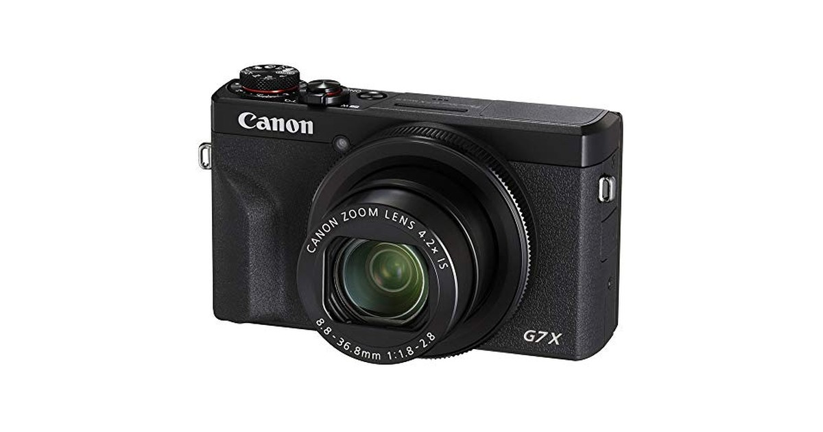 Canon コンパクトデジタルカメラ PowerShot G7 X Mark III ブラック 1.0型センサー/F1.8レンズ/光学4.2倍ズーム PSG7XMARKIIIBK の商品画像