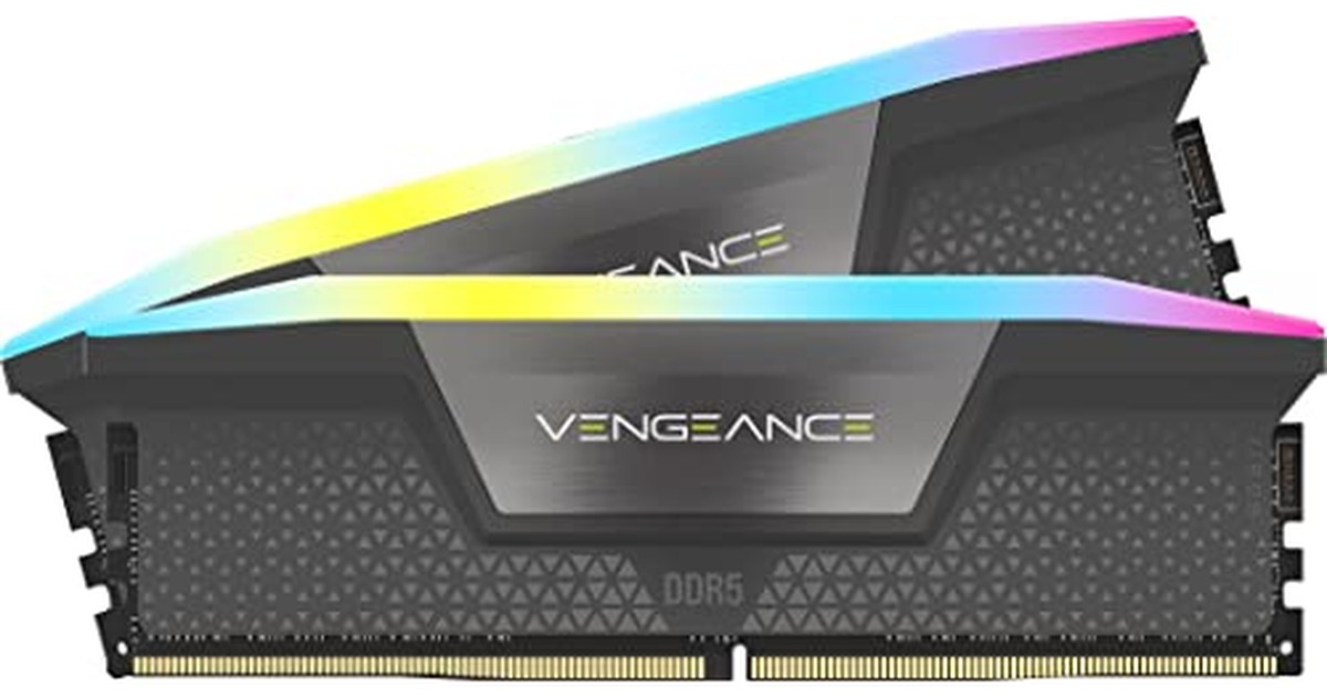 CORSAIR DDR5-6000MHz デスクトップPC用メモリVENGEANCE RGB DDR5シリーズ Intel XMP メモリキット96GB ブラック [48GB×2枚] CMH96GX5M2E6000C36 の商品画像