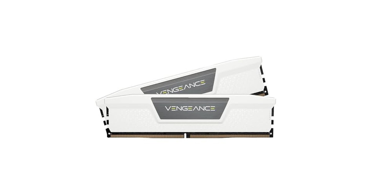 Corsair DDR5-5200MHz デスクトップPC用 メモリ ホワイト VENGANCEシリーズ 32GB [16GB×2枚] CMK32GX5M2B5200C40W の商品画像