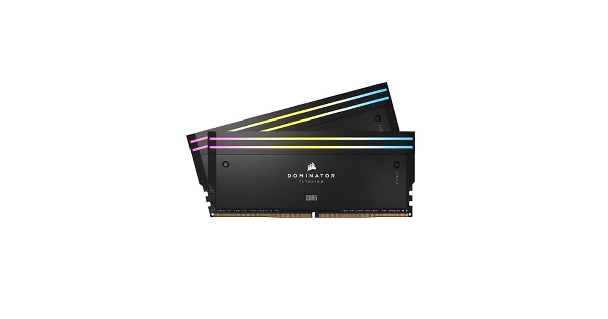 CORSAIR DDR5-6000MHz デスクトップPC用メモリ DOMINATOR TITANIUM DDR5シリーズ (PC5-48000) Intel XMPメモリキット 64GB ブラック [32GB×2枚] CL30 CMP64GX5M2B6000C30 の商品画像