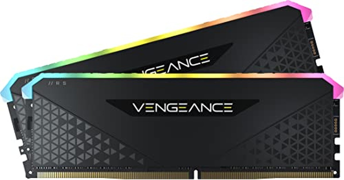 CORSAIR DDR4-64GB 3200MHz CL16 デスクトップPC用メモリ VENGEANCE RGB RS 64GB [32GB×2枚] CMG64GX4M2E3200C16 ブラック 32GBx2 の商品画像