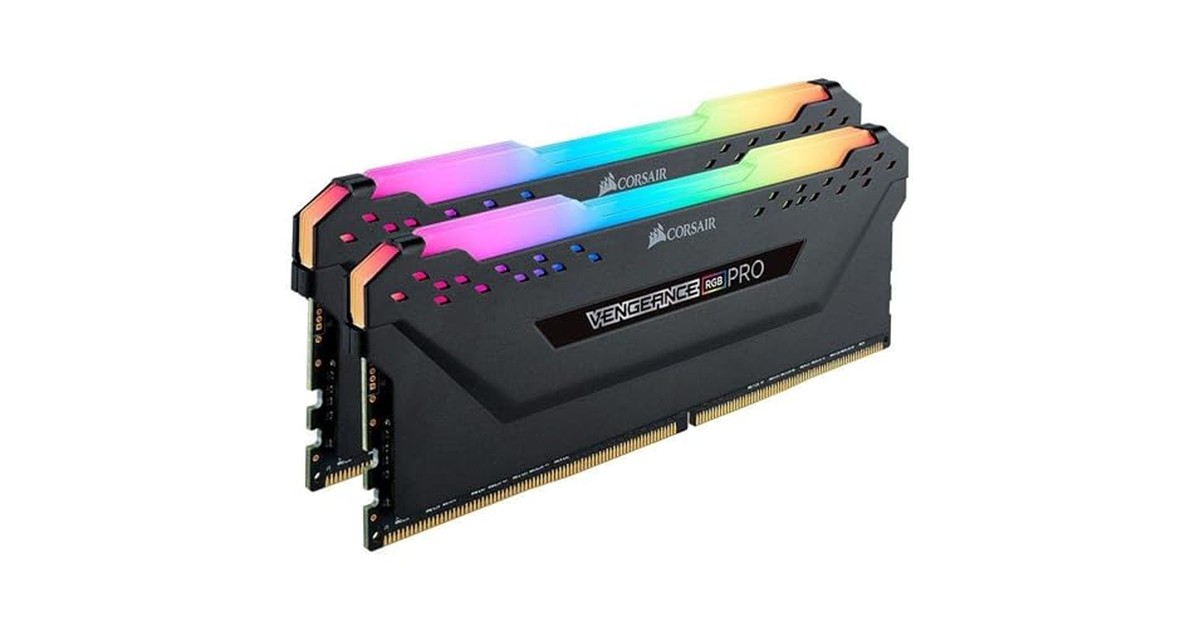 CORSAIR DDR4-2666MHz デスクトップPC用 メモリモジュール VENGEANCE RGB PRO シリーズ 16GB [8GB×2枚] CMW16GX4M2A2666C16 の商品画像