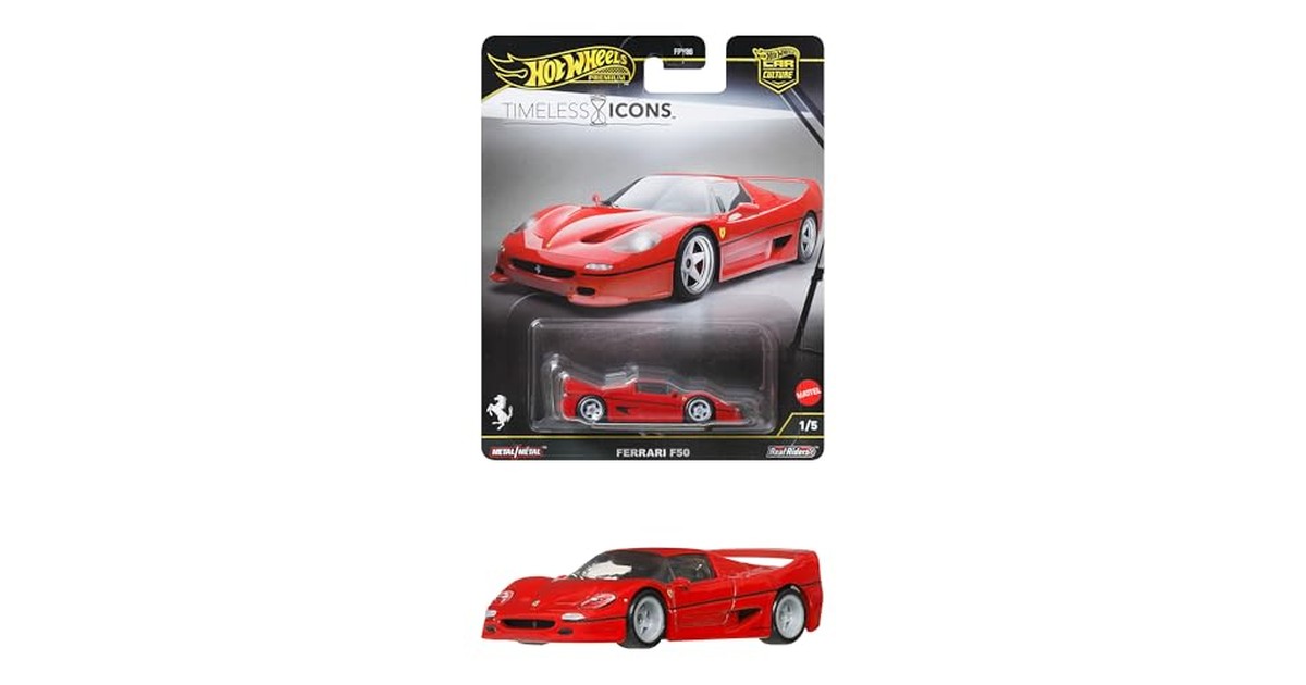 ホットウィール(Hot Wheels) カーカルチャー タイムレス アイコンズ フェラーリ F50 乗り物おもちゃ ミニカー 3歳から レッド JBK56 の商品画像