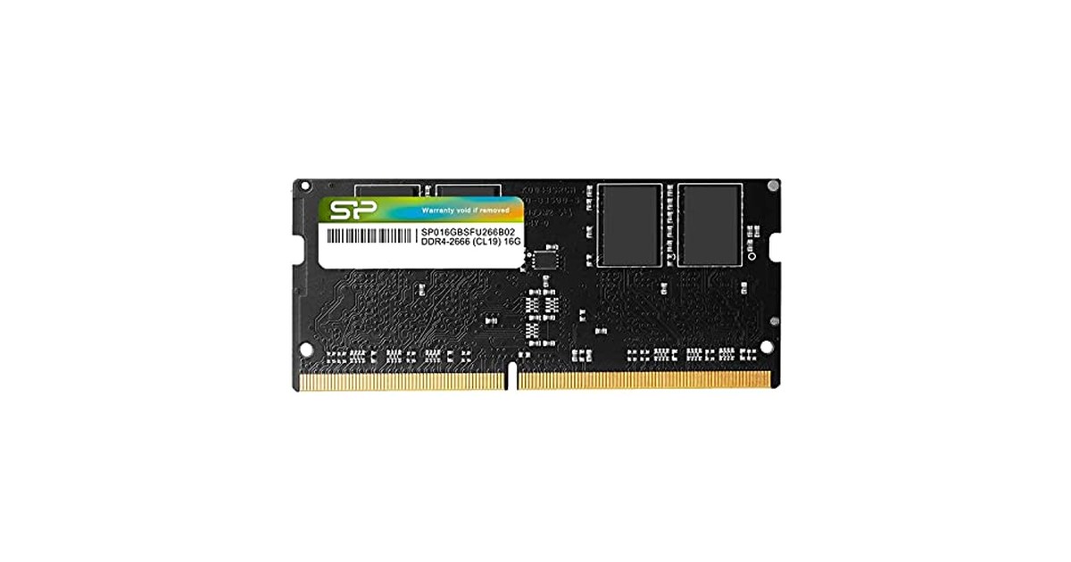 シリコンパワー ノートPC用メモリ DDR4-2666(PC4-21300) 16GB×1枚 260Pin 1.2V CL19 Mac対応 SP016GBSFU266B02 の商品画像