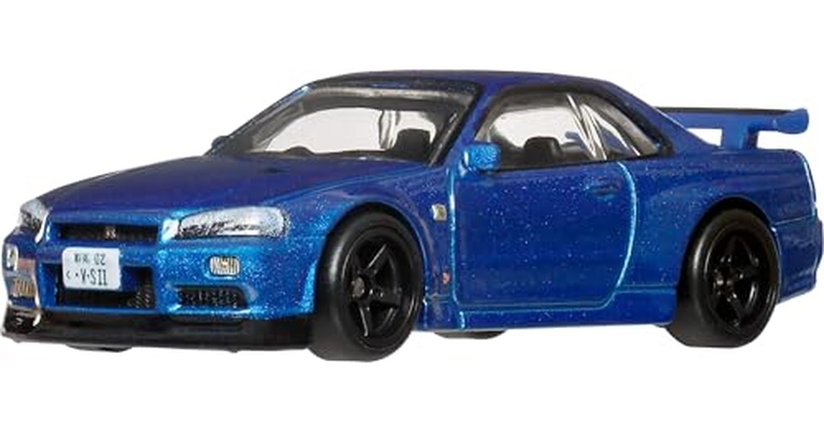 ホットウィール(Hot Wheels) カーカルチャー タイムレス アイコンズ 日産 スカイライン GT-R V-スペック II （BNR34） 乗り物おもちゃ ミニカー 3歳から ブルー JBK92 の商品画像