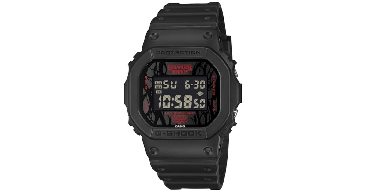 [カシオ] 腕時計 ジーショック 【国内正規品】Stranger Things コラボレーションモデル DW-5600STT-1JR メンズ ブラック の商品画像