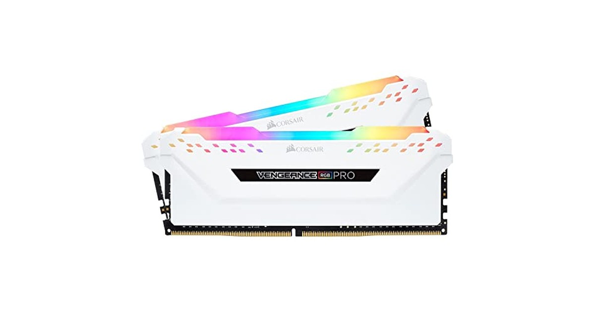 Corsair DDR4-3200MHz デスクトップPC用 メモリ VENGANCE RGBシリーズ 32GB [16GB×2枚] ホワイトCMW32GX4M2E3200C16W の商品画像
