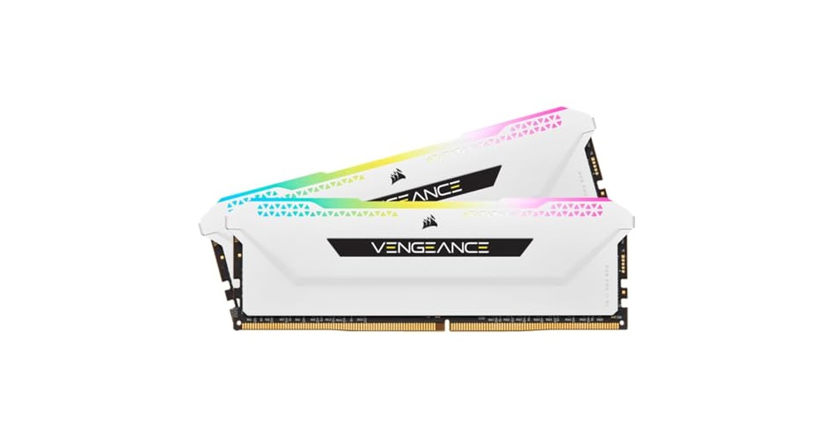 CORSAIR DDR4-3600MHz デスクトップPC用 メモリ VENGEANCE RGB PRO SLシリーズ 32GB [16GB×2枚] CMH32GX4M2D3600C18W (PC4-28800) ホワイト の商品画像