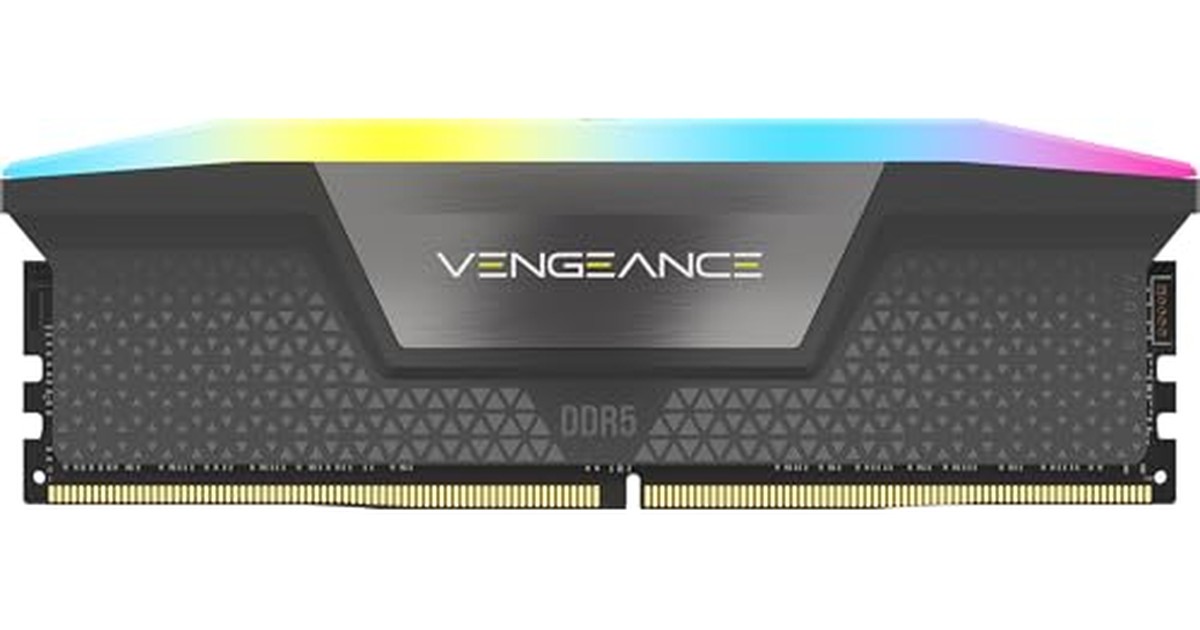 CORSAIR DDR5-6000MHz デスクトップPC用メモリ VENGEANCE RGB DDR5シリーズ AMD EXPO & Intel XMP メモリキット16GB ブラック [16GB×1枚] CMH16GX5M1E6000Z36 の商品画像