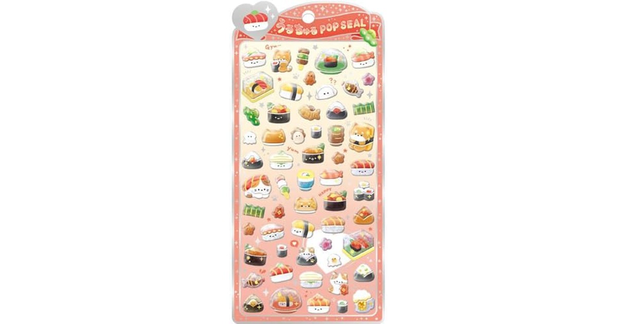 クラックス CRUX うるちゅる ポップシール おすし ぷっくり 立体 スマホデコ 推し活 130563 の商品画像