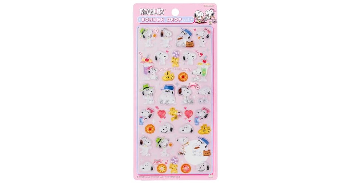 サンスター文具 スヌーピー シール ボンボンドロップシール スヌーピー＆きょうだいたち S8812209 の商品画像