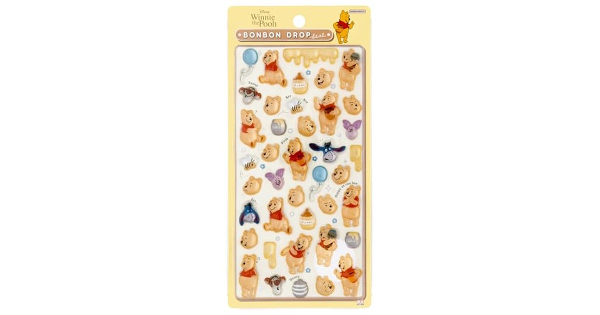 サンスター文具 ディズニー シール ボンボンドロップシール くまのプーさん S8812012 の商品画像