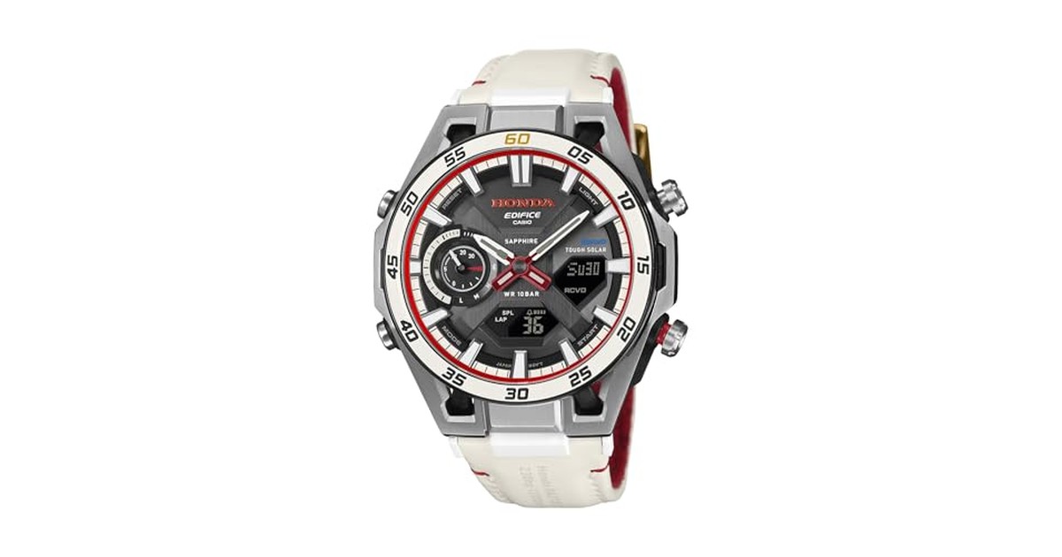[カシオ] 腕時計 エディフィス 【国内正規品】 Honda F1初優勝60周年記念 コラボレーションモデル Bluetooth搭載 タフソーラー サファイアガラス採用 ECB-2300HR-1AJR ホワイト メンズ の商品画像