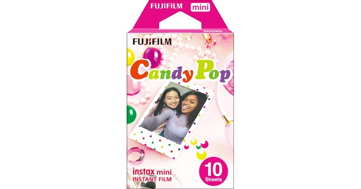 富士フイルム(FUJIFILM) インスタントカメラ チェキ用フィルム 10枚入 絵柄 (キャンディポップ) INSTAX MINI CANDYPOP WW 1 の商品画像