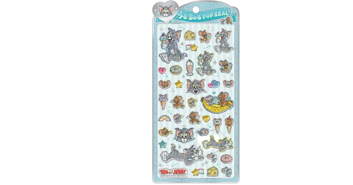 クラックス CRUX うるちゅる ポップシール トムとジェリー ぷっくり 立体 スマホデコ 推し活 132223 の商品画像