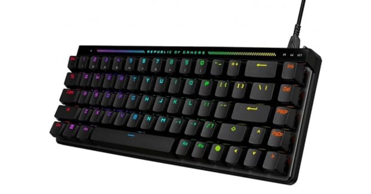 ASUS ROG Falchion Ace HFX ゲーミングキーボード ラピッドトリガー 磁気式キースイッチ 65%レイアウト キーボード 有線 ポーリングレート8000Hz 高速反応 ゲーミングキーボード 静音 カバーケース付き Aura Sync対応 国内正規品 の商品画像