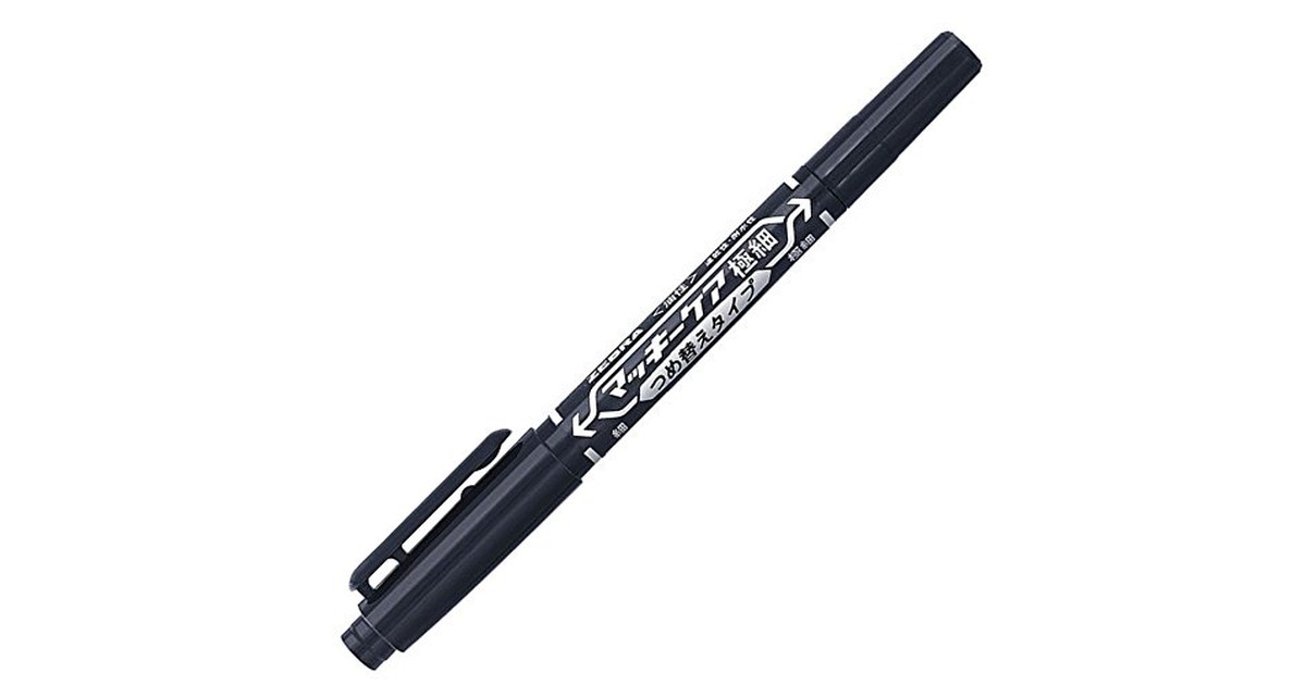 ゼブラ 油性マーカー マッキーケア極細 つめ替えタイプ YYTS5-BK 黒 の商品画像