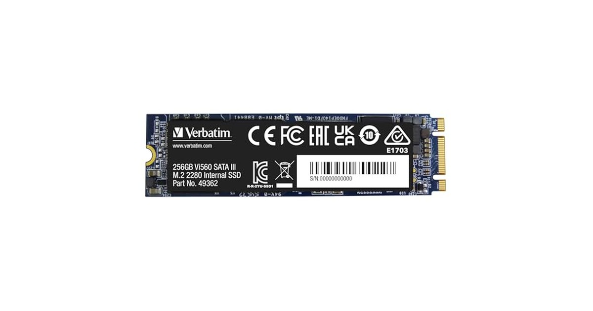 Verbatim バーベイタム 内蔵SSD M.2 SATA 2280 Vi560シリーズ 256GB 最大読込 520MB/s 国内代理店IO Dataサポート 49362-J の商品画像