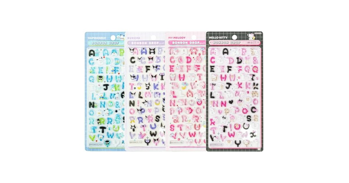 サンスター文具(Sun-Star Stationery) サンリオキャラクターズ グッズ ボンボンドロップシール もじシリーズ Bセット N8815stB の商品画像