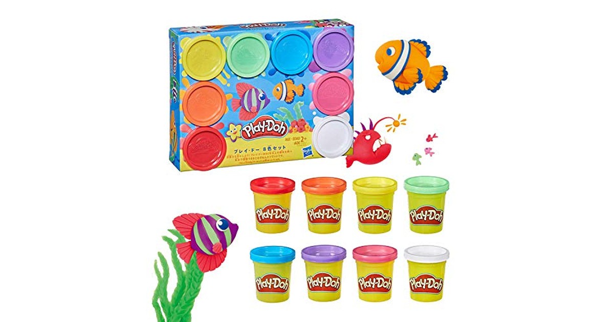 ハズブロ(HASBRO) 約56g 8色入りレインボーカラーのプレイ・ドー、新学期用品、2才以上のプリスクールの子供向け、子供向けのアート&クラフト 粘土 ねんど、こどもの日、子供の日プレゼント の商品画像