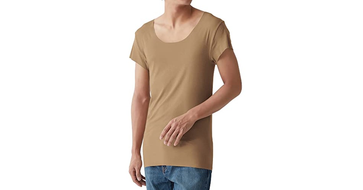 [グンゼ] インナーシャツ YG in.T(インティー) CUT OFFシリーズ クルーネックTシャツ 汗取りパッド付メンズ クリアベージュ M の商品画像
