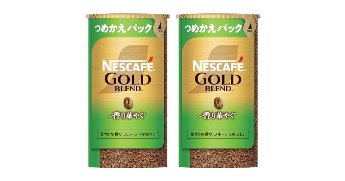 ネスカフェ ゴールドブレンド 香り華やぐ エコ&システムパック 95g×2本【 95杯分 】【 インスタント 】【 詰め替え用 】【 ブラックコーヒー 】 の商品画像