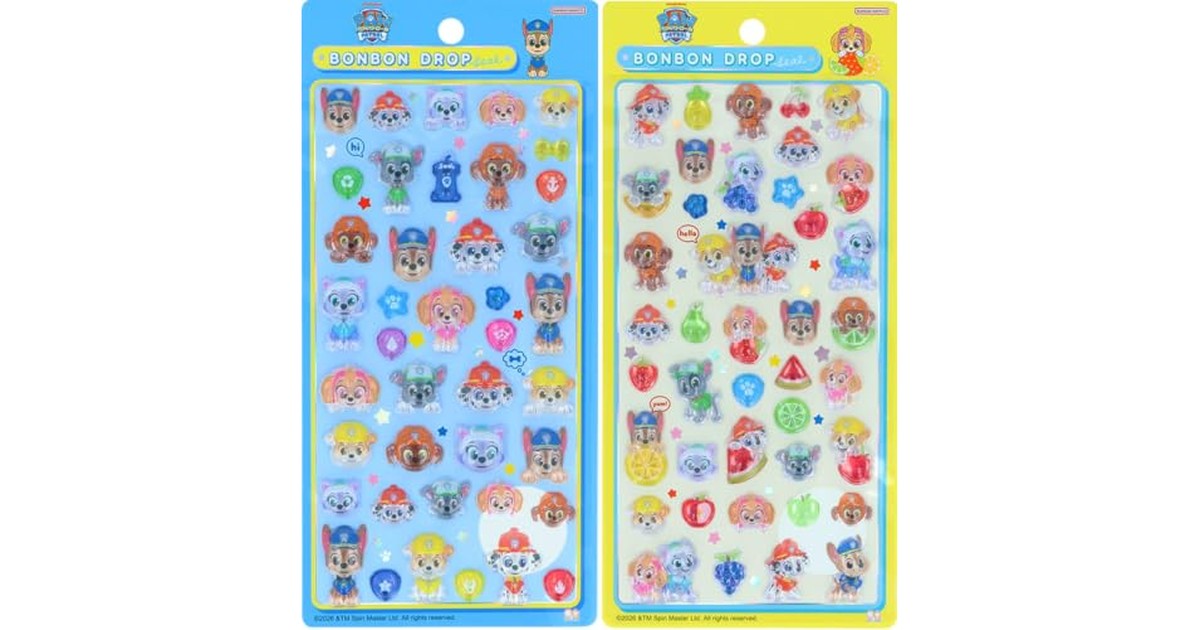 サンスター文具(Sun-Star Stationery) ボンボンドロップシール パウ・パトロール 【2個セット】 バッジ・フルーツ S8816697 S8816700 の商品画像
