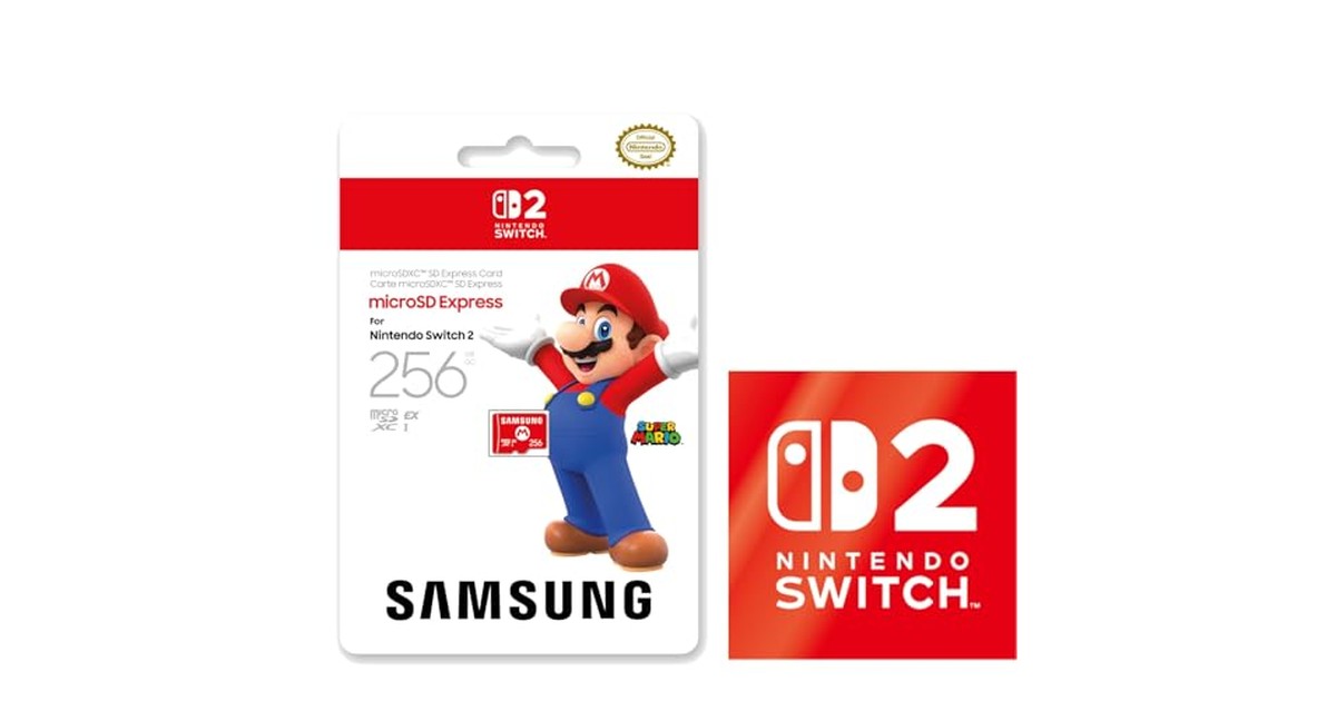 【任天堂ライセンス商品】Samsung microSD Express Card 256GB for Nintendo Switch 2(サムスン マイクロSDエクスプレスカード 256GB) 【Amazon.co.jp限定特典】Nintendo Switch 2 ロゴデザインステッカー 同梱 の商品画像