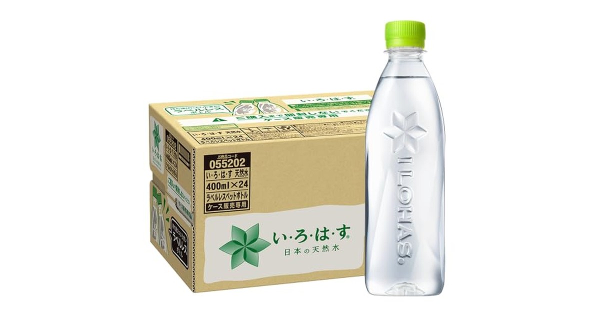 [小容量] い・ろ・は・す 天然水 400ml PET ラベルレス ×24本 の商品画像