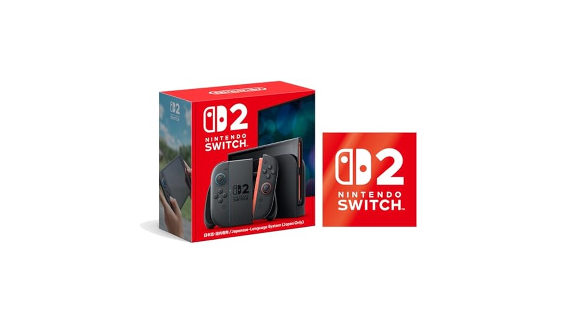 Nintendo Switch 2（日本語・国内専用） 【Amazon.co.jp限定】特典 Nintendo Switch 2 ロゴデザインステッカー 同梱 の商品画像