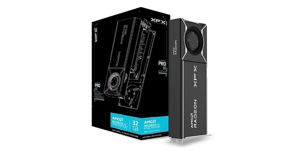 【国内正規代理店】XFX AMD Radeon AI Pro R9700, 32GB GDDR6, RDNA 4アーキテクチャ, 4K ディスプレイポート搭載, プロフェッショナルグラフィックスカード, RX-97XPROAIY-GP/E の商品画像