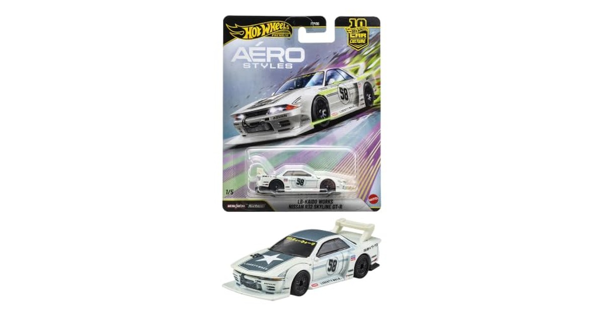 ホットウィール(Hot Wheels) カーカルチャー エアロスタイルズ LB-街道ワークス 日産R32スカイラインGT-R 3歳から JKF05 | ミニカー 1:64スケール・Real Riders™タイヤ・Metal/Metal™仕様・エアロスタイルズシリーズ・リバティーウォーク・LBWKボディキット の商品画像