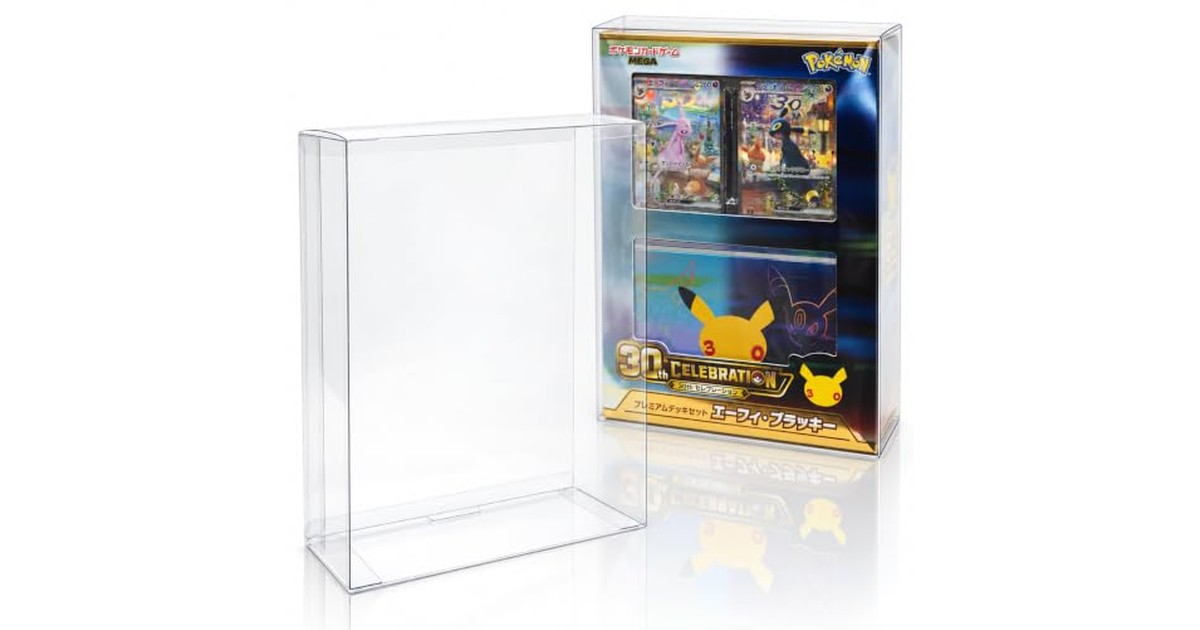 EYESRAIL Boxx Guardian ポケモンカード用 BOX ローダー UVカット 国内製造 コレクション 透明 保管ケース (MEGA 30th CELEBRATION プレミアムデッキセット エーフィ・ブラッキー, 【1個】) の商品画像